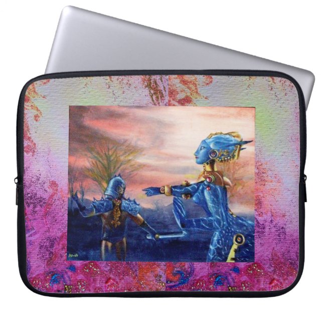 PROTECTION POUR ORDINATEUR PORTABLE SAINT GEORGE ET ALIEN DRAGON (Devant)