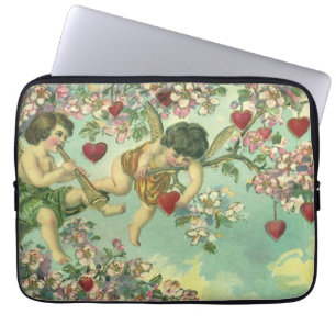 Protection Pour Ordinateur Portable Saint-Valentin victorien vintage Cupidons Cœur d'a