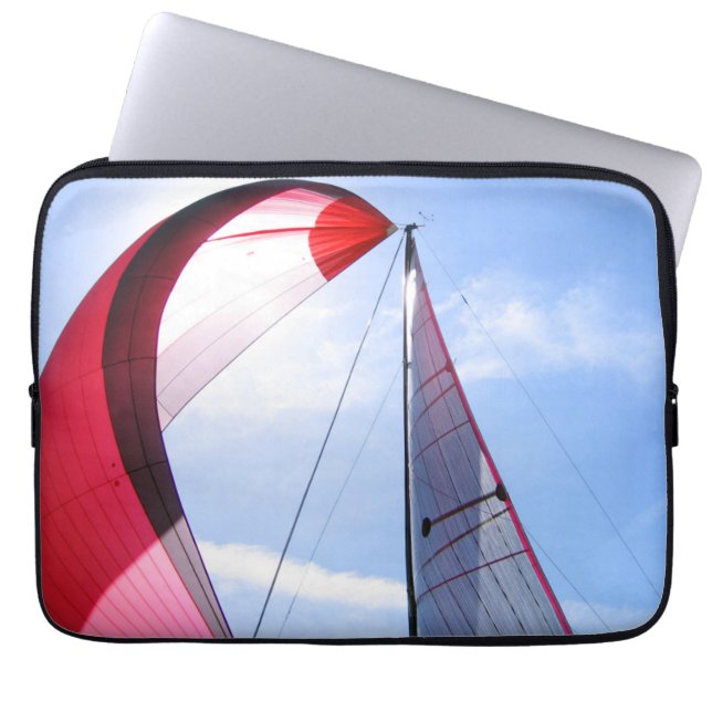Protection Pour Ordinateur Portable Spinnaker rouge avec Sun (Devant)