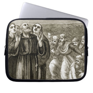 Protection Pour Ordinateur Portable St Columba chantant, et attaqué par les druides,