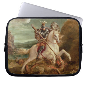 Protection Pour Ordinateur Portable St George massacrant le dragon, (huile sur le