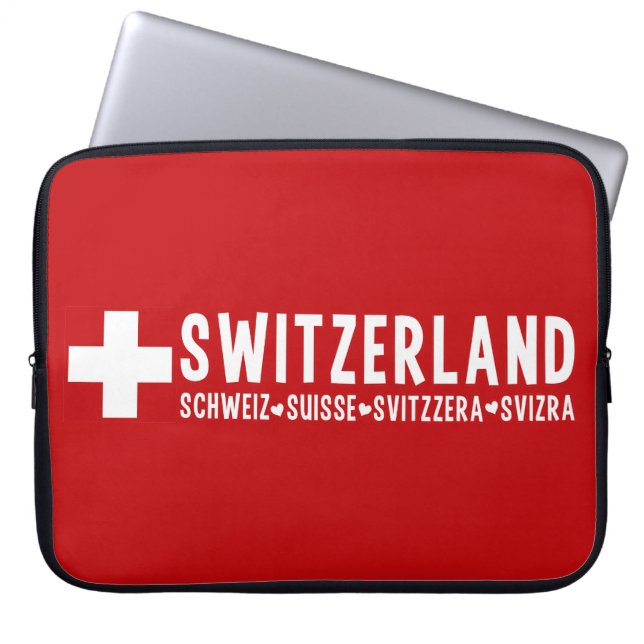 Protection Pour Ordinateur Portable SUISSE Manches d'ordinateur portable (Devant)