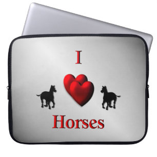 Protection Pour Ordinateur Portable Superbe dessin de I Heart Horses