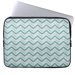 Protection Pour Ordinateur Portable Teal et les perles zigzaguent