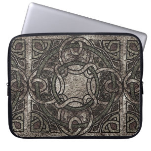 Protection Pour Ordinateur Portable Teinture de pierre Motif de noeud celtique