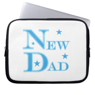 Protection Pour Ordinateur Portable Texte Bleu Nouveau Cadeaux Papa