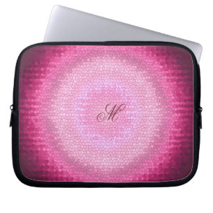 Protection Pour Ordinateur Portable Texture abstraite de rose de vitrage de cercle
