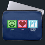 Protection Pour Ordinateur Portable Thérapie physique Blue Peace Love PT<br><div class="desc">Joli cadeau de physiothérapeute. Peace Love PT écrit sur un arrière - plan bleu foncé. Customisez avec votre cabinet ou le nom et les informations de votre entreprise.</div>