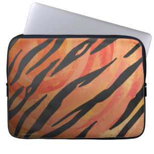 Protection Pour Ordinateur Portable Tiger chaud orange et noir