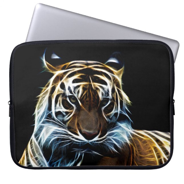 Protection Pour Ordinateur Portable Tigre fractal (Devant)