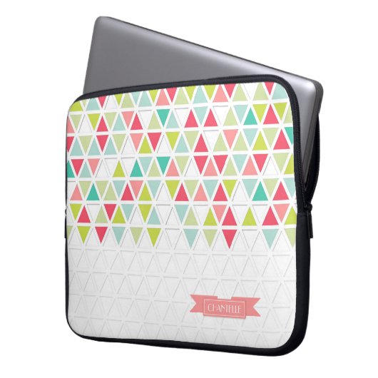 Protection Pour Ordinateur Portable Triangle Motif triangulaire triangulaire (devant gauche)