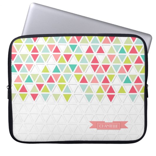 Protection Pour Ordinateur Portable Triangle Motif triangulaire triangulaire (Devant)