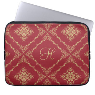 Protection Pour Ordinateur Portable Tudor initial fait sur commande a inspiré l'or et