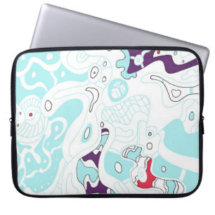 Protection Pour Ordinateur Portable "Turquoise Space" Abstrait