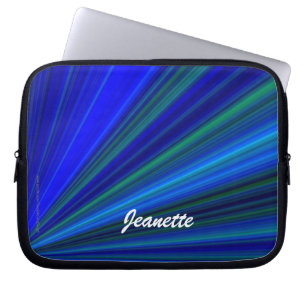 Protection Pour Ordinateur Portable Vert bleu Starburst de douille d'ordinateur