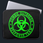 Protection Pour Ordinateur Portable Vert de néon d'équipe de réponse de manifestation<br><div class="desc">Vert de néon d'équipe de réponse de manifestation de zombi</div>