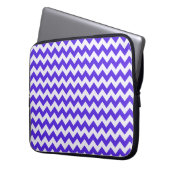 Protection Pour Ordinateur Portable Violet bleu Chevron (devant gauche)