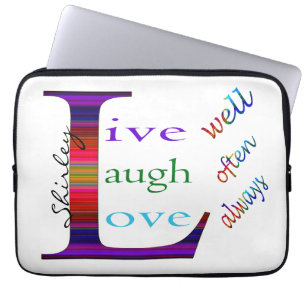 Protection Pour Ordinateur Portable Vis bien, Rires souvent, Amour toujours par STaylo