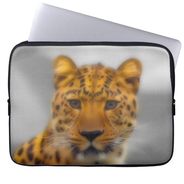 Protection Pour Ordinateur Portable Visage de léopard (Devant)