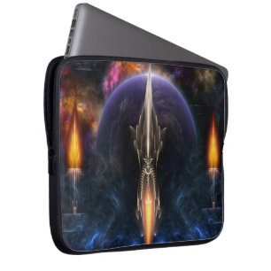 Protection Pour Ordinateur Portable Vision Of Flight Fractal Art Laptop Sleeve