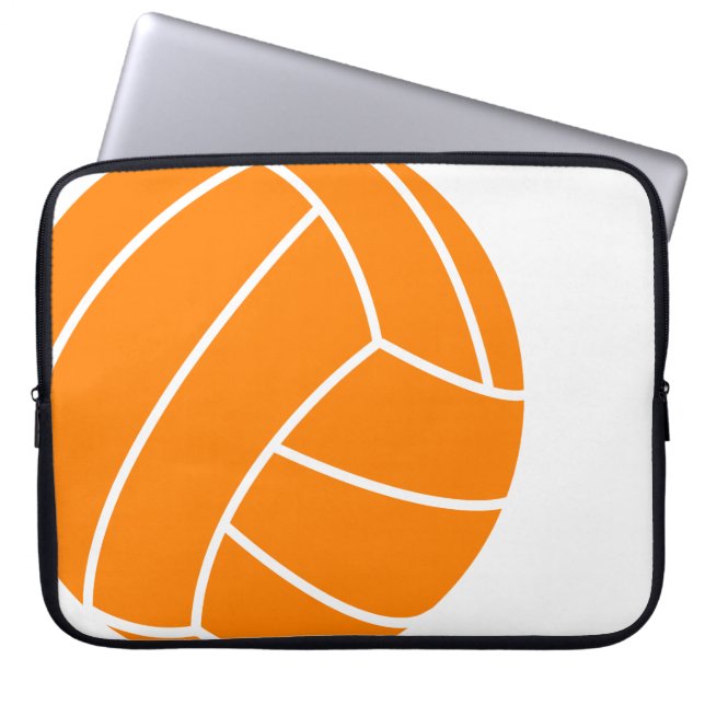 Protection Pour Ordinateur Portable Volley-ball orange et blanc (Devant)