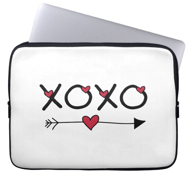 Protection Pour Ordinateur Portable XOXO Saint-Valentin (Devant)