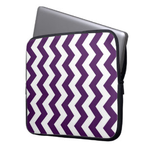 Protection Pour Ordinateur Portable Zigzag violet et blanc