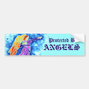 Protégé Par Angels Fenêtre Sticker pare-chocs