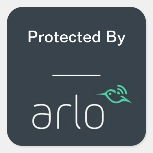 Protégé Par Arlo Decal / Stickers (Devant)