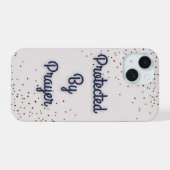 "Protégé par la prière" IPhone 15 étui téléphoniqu (Verso Horizontal)