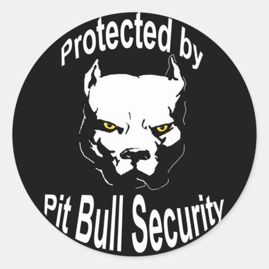 Protégé par les stickers de sécurité Pit Bull (Devant)