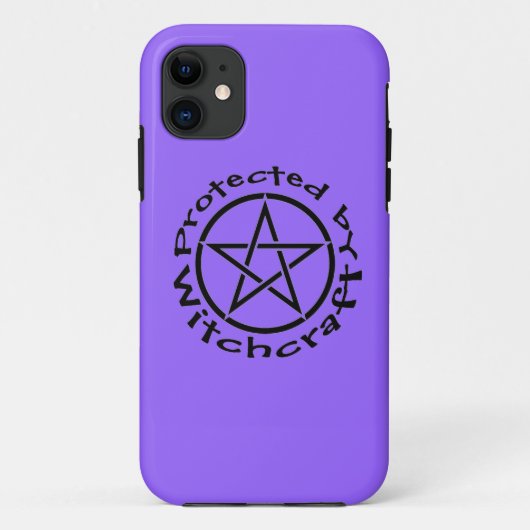 Protégé par Witchcraft Purple Wiccan coque iphone (Dos)