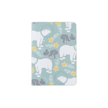 Animaux arctiques dans le motif de l'espace