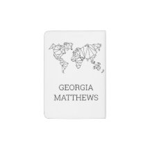 Carte du monde moderne géométrique Titulaire de pa