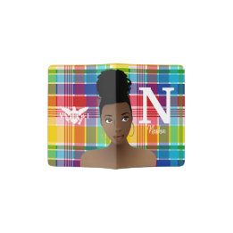 Protège-passeport Drapeau des îles Vierges américaines, Femme noire,