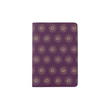 Plum | Golden Zinnia Flower Medallions