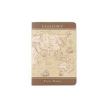 Porte-passeport personnalisé avec carte du monde v