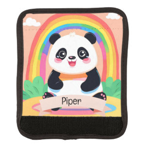 Protège Poignée Pour Bagage Bébé mignon Panda arc-en-ciel