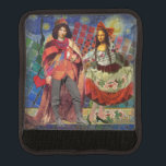 Protège Poignée Pour Bagage Mona Lisa Romantic Funny Art coloré<br><div class="desc">Cette merveilleuse invitation prend des éléments de la Mona Lisa et de Van Gogh's Starry nuit pour faire un thème mariage exceptionnellement unique et fantasque stationnaire pour une invitation, merci, numéro de table, et plus encore! Mona Lisa - Cette image présente la Mona Lisa avec son homme, dansant dans la...</div>
