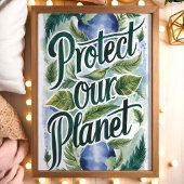 Protégeons notre planète Art mural environnemental