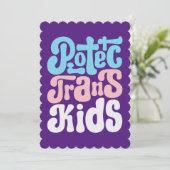 Protéger la carte de voeux Trans Kids Flat (Debout devant)