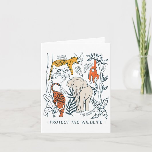 Protéger La Faune Carte Botanique Chemise Endange (Devant)