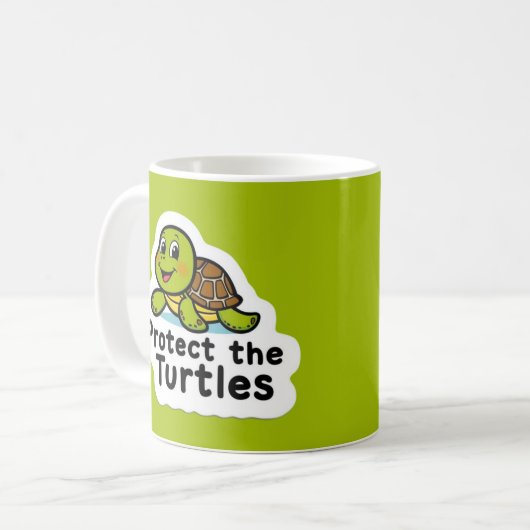 Protéger La Mug Des Tortues (Devant gauche)