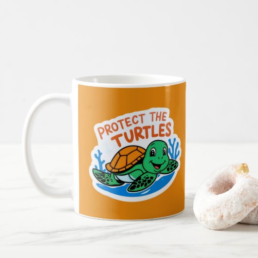 Protéger La Mug Des Tortues (Avec donut)