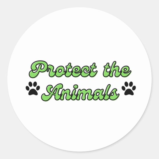 Protéger les animaux autocollant amoureux des anim (Devant)