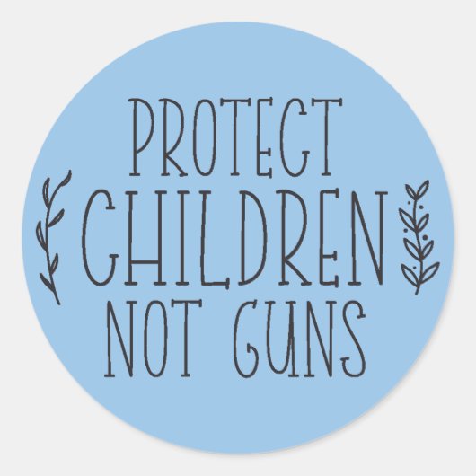 protéger les enfants et non les armes Sticker (Devant)
