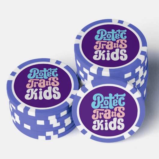 Protéger les jetons de poker Trans Kids (Empiler)
