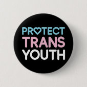 Protéger les jeunes trans. Badge (Devant)