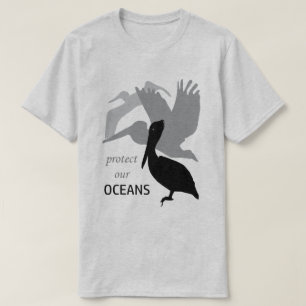 Protéger nos océans T-shirt Pelican Mens