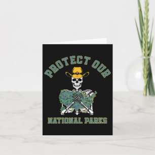 Protéger nos parcs nationaux Carte Rétro Skeleton